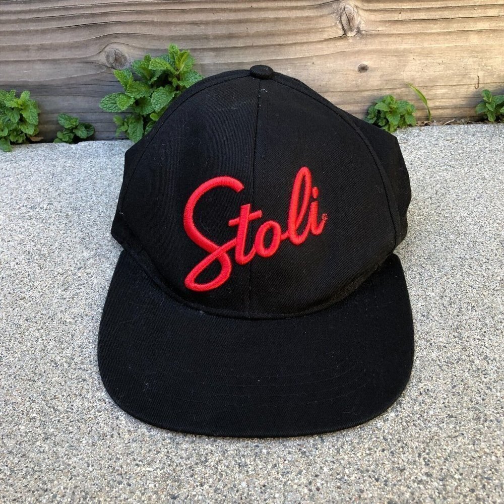 STOLI Vodka Snapback Hat Men's Black Adjustable Cap Embroidered Promotional